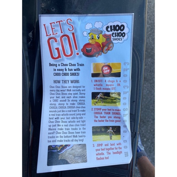 Choo Choo Shoes Pink Train Light Up Sound Toddler Sz 11 Sneakers - Picture 6 of 9